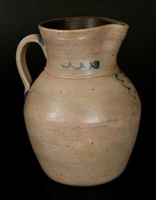 3 Gal. Stoneware Pitcher with Slip Trailed Decoration