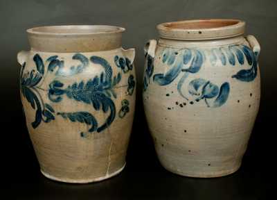 Lot of Two: 4 Gal. Stoneware Crocks (Baltimore and Southeastern PA)