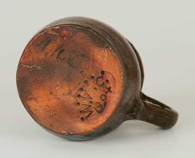 Miniature Redware Pitcher Inscribed "W. W. C. / 1904," William Washington Cline, Hartford City, Indiana