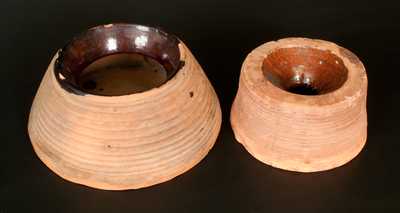 Lot of Two: Early Redware Insect Traps