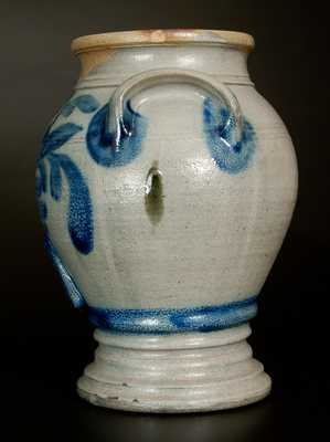 Exceptional R. W. RUSSELL / BEAVER, PA Diminutive Stoneware Pedestal Water Cooler w/ Floral Decoration