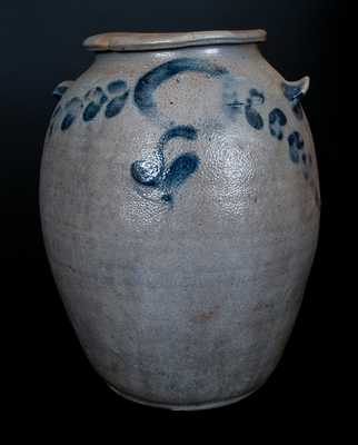 2-Gal. Att. H. Smith & Co., Alexandria, VA Stoneware Crock with Floral Decoration