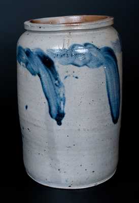 1 1/2 Gal. Stoneware Crock Stamped H. MYERS, Baltimore, circa 1825