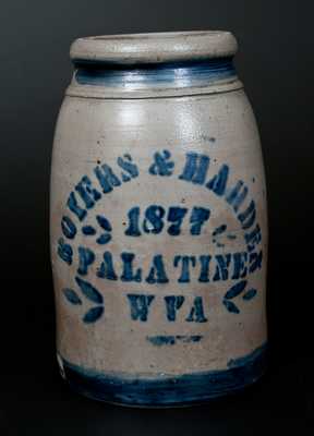 Stoneware Canning Jar, Stenciled 