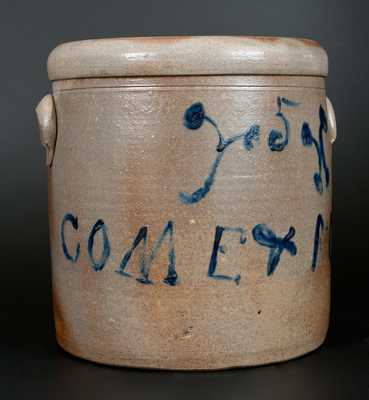 Wills Creek, Ohio Stoneware Crock with Brushed Inscription, 