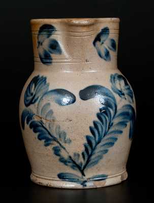 Half-Gallon Stoneware Pitcher w/ Floral Decoration, Remmey Pottery, Philadelphia, PA