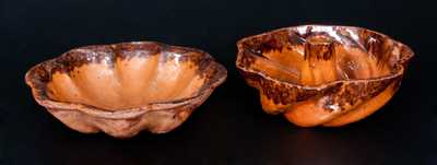 Two Pieces of Glazed Redware, attributed to the John Bell Pottery, Waynesboro, PA, circa 1850-1890.