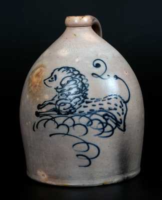 Very Rare HART'S / FULTON Stoneware Lion Jug