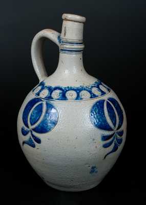 Westerwald Stoneware Jug with Elaborate Incised Decoration