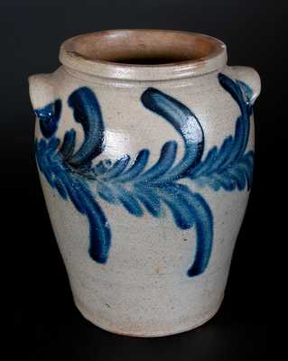 1 Gal. Ovoid Baltimore Stoneware Jar with Swag Decoration, circa 1825