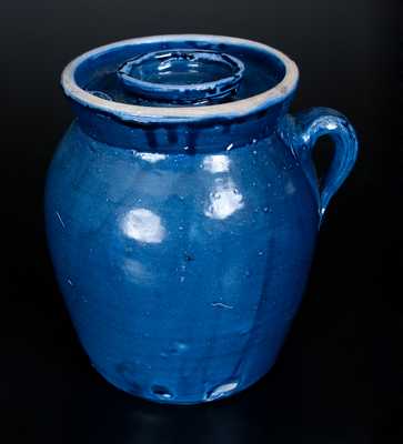 Hendon Miller (1930-1983), Brent, Bibb County, Alabama, Blue-Glazed Churn