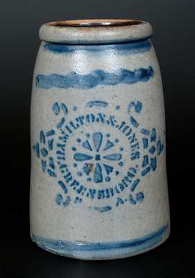 HAMILTON & JONES / GREENSBORO, PA Stoneware Wax Sealer with Stenciled Pinwheel Design