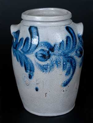1 Gal. Baltimore Stoneware Jar w/ Floral Decoration, circa 1840
