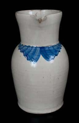 1 Gal. Bristol-Slip Stoneware Pitcher with Cobalt Decoration, probably Baltimore c1900