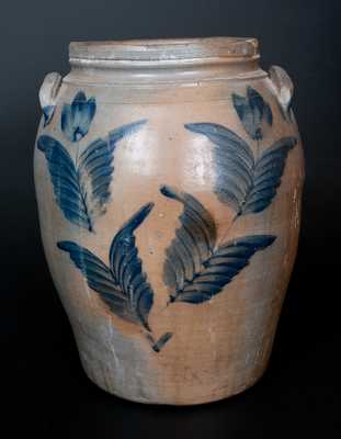 3 Gal. Stoneware Jar w/ Tulip Decoration att. R. J. Grier, Chester County, PA