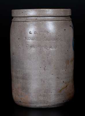 Very Rare FREMONT, NC Stoneware Advertising Jar, Baltimore, circa 1880