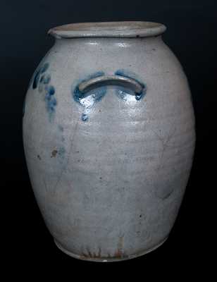 1 1/2 Gal. Att. H. Smith & Co., Alexandria, VA Stoneware Crock with Floral Decoration