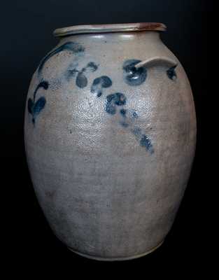 2-Gal. Att. H. Smith & Co., Alexandria, VA Stoneware Crock with Floral Decoration