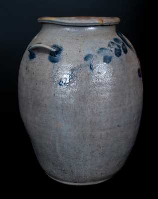 2-Gal. Att. H. Smith & Co., Alexandria, VA Stoneware Crock with Floral Decoration