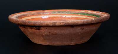 Slip-Decorated Redware Bowl, Mid-Atlantic origin