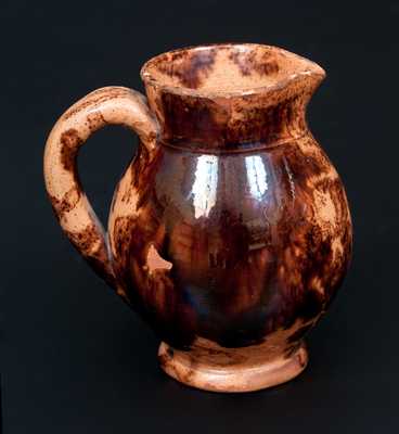 Fine Miniature Glazed Redware Pitcher, Pennsylvania origin, 19th century