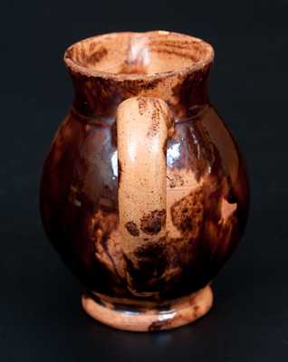 Fine Miniature Glazed Redware Pitcher, Pennsylvania origin, 19th century