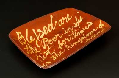 Very Important Norwalk, CT, Redware Loaf Dish, 