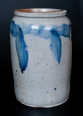 1 1/2 Gal. Stoneware Crock Stamped H. MYERS, Baltimore, circa 1825