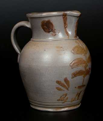 Rare G.N. Fulton Virginia Stoneware Pitcher with Manganese Decoration