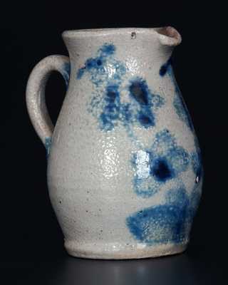 Miniature Baltimore, MD Stoneware Pitcher w/ Floral Decoration, c1875