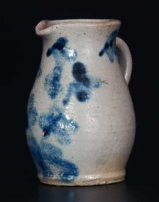 Miniature Baltimore, MD Stoneware Pitcher w/ Floral Decoration, c1875