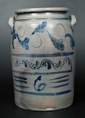 Extremely Rare Stoneware Crock Stamped N. COOPER & POWER / MAYSVILLE and HAMILTON / GREENSBORO, PA