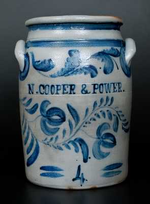 Exceptional COOPER & POWER (Maysville, KY) Stoneware Advertising Crock by Hamilton, Greensboro, PA
