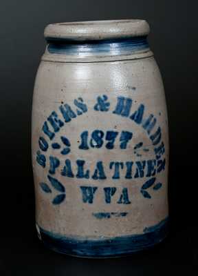 Stoneware Canning Jar, Stenciled