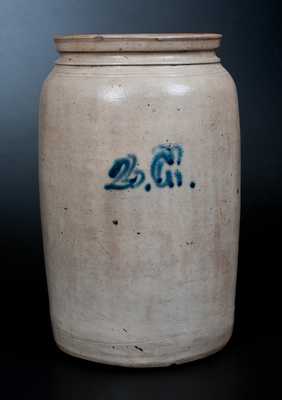 New Jersey Stoneware Jar with Slip-Trailed Snail Decoration
