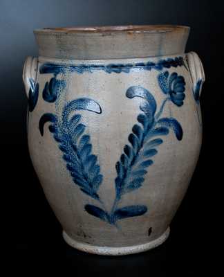 4 Gal. Stoneware Jar with Tulip Decoration, Richard Remmey, circa 1870