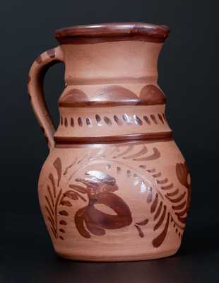 Fine Tanware Pitcher, Western PA origin, fourth quarter 19th century