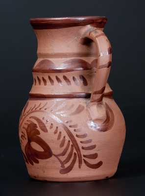 Fine Tanware Pitcher, Western PA origin, fourth quarter 19th century