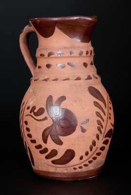 Fine Tanware Pitcher, Western PA origin, fourth quarter 19th century