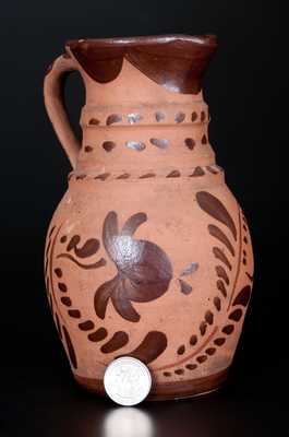 Fine Tanware Pitcher, Western PA origin, fourth quarter 19th century