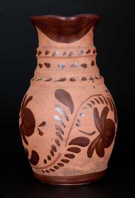 Fine Tanware Pitcher, Western PA origin, fourth quarter 19th century