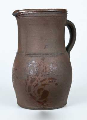 Tanware Pitcher with Stenciled Decoration, Western PA origin, fourth quarter 19th century