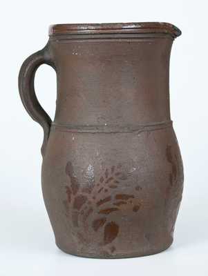 Tanware Pitcher with Stenciled Decoration, Western PA origin, fourth quarter 19th century