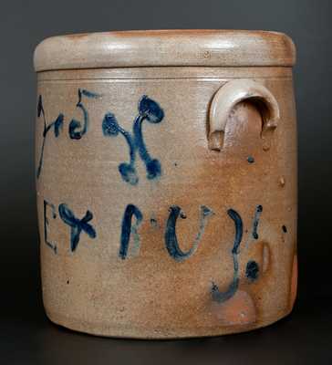 Wills Creek, Ohio Stoneware Crock with Brushed Inscription, "Come & Buy"