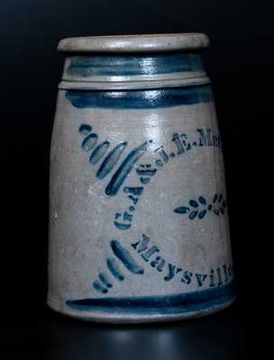 Scarce G.A. & J.E. McCARTHEY / Maysville, Ky Stoneware Canning Jar