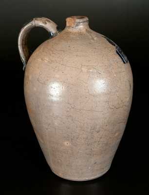 Unusual 2 Gal. Stoneware Jug with Incised Jug on Keg Decoration, probably Ohio River Valley