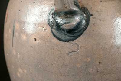 Unusual 2 Gal. Stoneware Jug with Incised Jug on Keg Decoration, probably Ohio River Valley