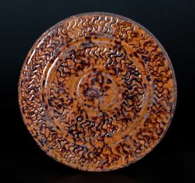 Glazed Redware Trivet, attrib. John Bell, Waynesboro, PA, mid 19th century.