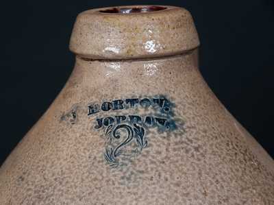 Rare J MORTON / JORDAN Stoneware Jug w/ Star Design