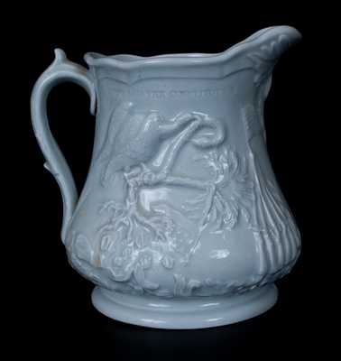 Colonel Ellsworth Commemorative Ironstone Pitcher, Stamped